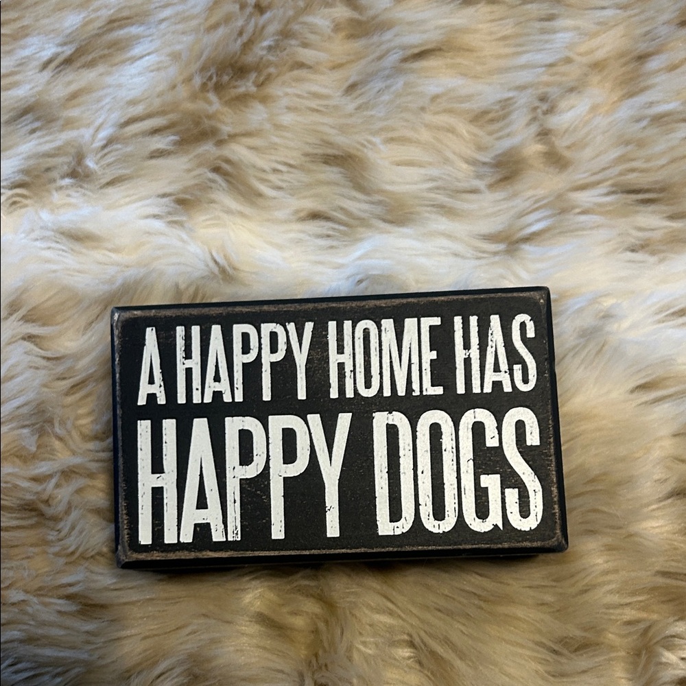 Primitives by Kathy Black and White Dog Lover Sign